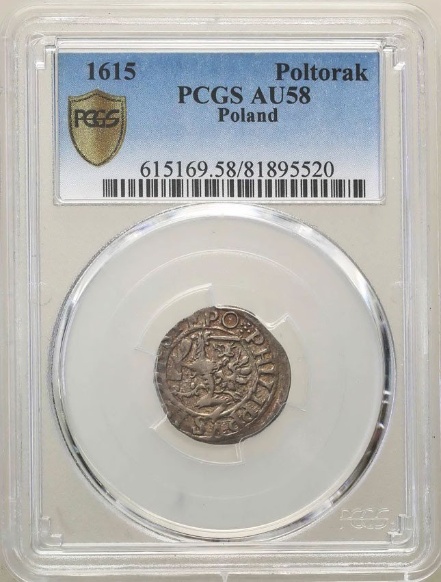 Pomorze. Półtorak 1615, Szczecin PCGS AU58 (MAX)